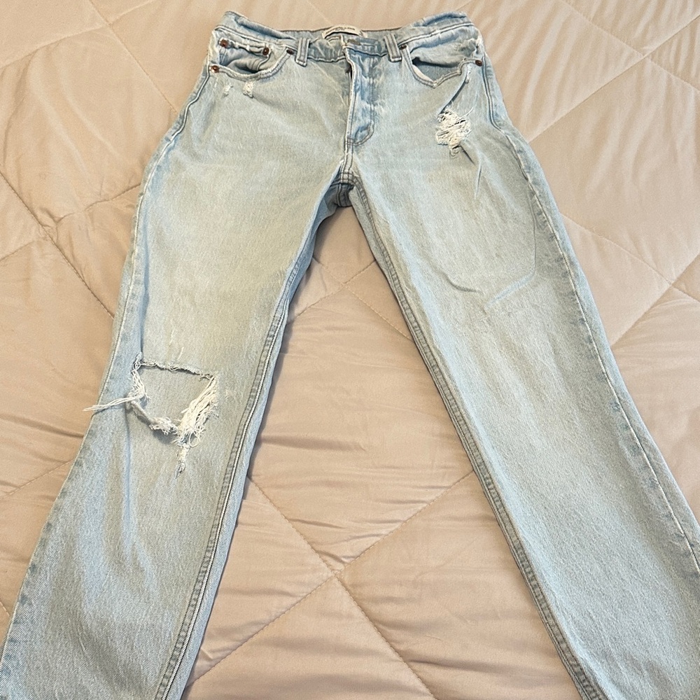 Abercrombie & Fitch Light Blue Straight Leg Jeans